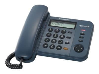 Panasonic KX-TS580GC - Fast telefon med nummerpresentation/samtal väntar - mörkblå Blå