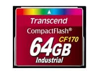 Transcend CF170 Industrial - Flash-minneskort - 64 GB - 170x - CompactFlash
