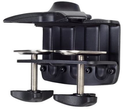 SilverStone ARM Two ARM22SC - Monteringssett (skrivebordsklemmemontering, stang, 2 leddarmer, 2 grensesnittsplater) - for 2 LCD-skjermer - plastikk,