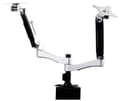 Miniatyrbilde 2 av 5: SilverStone ARM Two ARM22SC - Monteringssett (skrivebordsklemmemontering, stang, 2 leddarmer, 2 grensesnittsplater) - for 2 LCD-skjermer - plastikk,