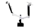 Miniatyrbilde 1 av 5: SilverStone ARM Two ARM22SC - Monteringssett (skrivebordsklemmemontering, stang, 2 leddarmer, 2 grensesnittsplater) - for 2 LCD-skjermer - plastikk,