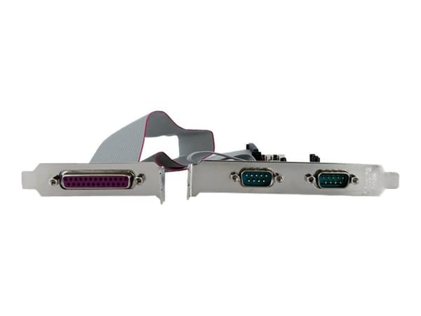 StarTech.com 2S1P Native PCI Express Parallel Serial Combo Card with 16550 UART - PCIe 2x Serial 1x Parallel RS232 Adapter Card (PEX2S5531P) - Parall
