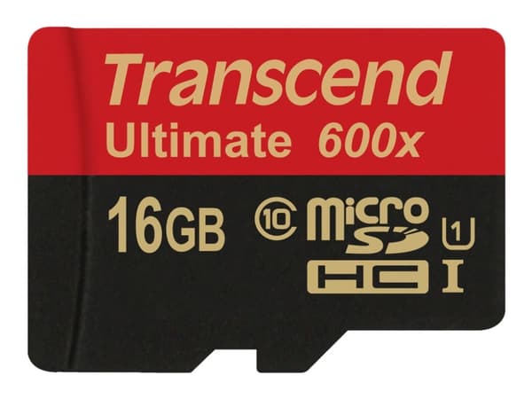 Transcend Ultimate - Flashminnekort - 16 GB - UHS Class 1 / Class10 - 600x - microSDHC UHS-I