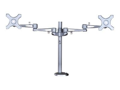Neomounts FPMA-D935DG - Monteringssett - full bevegelse - for 2 LCD-skjermer - sølv - skjermstørrelse: 10"-27" - malje, skrivebordsmonterbar
