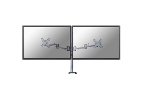 Neomounts FPMA-D935DG - Monteringssett - full bevegelse - for 2 LCD-skjermer - sølv - skjermstørrelse: 10"-27" - malje, skrivebordsmonterbar