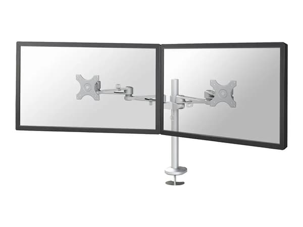 Neomounts FPMA-D935DG - Monteringssett - full bevegelse - for 2 LCD-skjermer - sølv - skjermstørrelse: 10"-27" - malje, skrivebordsmonterbar