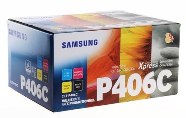 Samsung CLT-P406C Value Pack - 4-pack - svart, gul, cyan, magenta - original - tonerpatron - for CLP-360, 365, 365W; Xpress C410W, C460FW, C460W