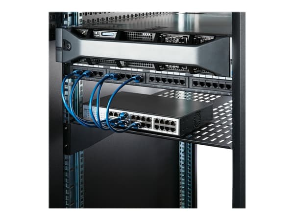 StarTech.com 1U Server Rack Shelf, 2U 22in Universal Fixed Vented Network Rack Shelf/Cantilever Tray for 19" AV/Data/Network Equipment Enclosure w/Ca