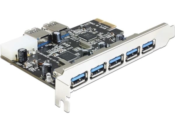 Delock PCI Express Card > 5 x external + 2 x internal USB 3.0 - USB-adapter - PCIe 2.0 - USB 3.0 x 7