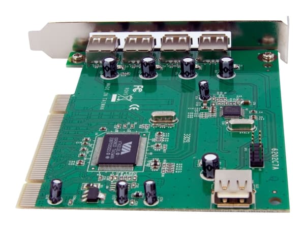 StarTech.com 7 Port PCI USB Card Adapter - PCI to USB 2.0 Controller Adapter Card - Full Profile Expansion Card (PCIUSB7) - USB-adapter - PCI - USB, Grønn
