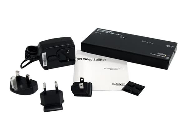StarTech.com 2 Port DVI Video Splitter with Audio - DVI Splitter with Audio - 2 Port DVI Splitter - DVI Video Splitter (ST122DVIA) - Video/audiosplit