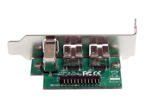 StarTech.com 3 Port 2b 1a 1394 Mini PCI Express FireWire Card Adapter - FireWire adapter - PCIe Mini Card - FireWire 800 - 2 ports + 1 x FireWire - M