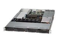 Supermicro SC815 TQ-R700WB - Rackmonterbar - 1U - utvidet ATX (E-ATX) - SATA/SAS - hot-swap 700 watt - svart Sort