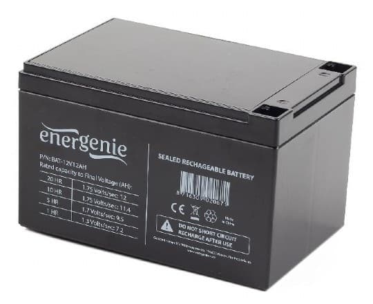 Gembird EnerGenie BAT-12V12AH - UPS-batteri - 1 x batteri - 12 Ah
