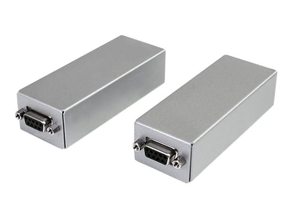 StarTech.com Serial DB9 RS232 Extender over Cat 5 - Opp til 3300 ft (1000 meter) - Extender for seriell port - over CAT 5 - opptil 1 km Sølv