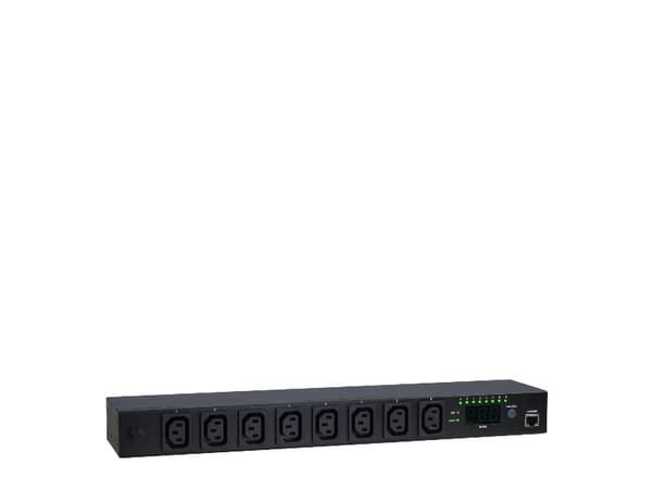 Inter-Tech PDU SW-1081 - Strømfordelerenhet (kan monteres i rack) - Ethernet 10/100 - inngang: IEC 60320 C14 - utgangskontakter: 8 (power IEC 60320 C
