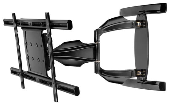 Peerless Universal Full-Motion Plus Wall Mount SA761PU - Monteringssett (veggmontering) - for flatpanel - smeltet epoksy - glanssvart - skjermstørrel