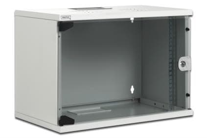 DIGITUS Professional Compact Series DN-19 12-U-S-1 - Skåp - väggmontering - ljusgrå, RAL 7035 - 12U - 19"