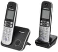 Miniatyrbild 4 av 5: Panasonic KX-TG6812 - Trådløs telefon med opkalds-ID - DECT\GAP - sort + ekstra telefonrør - Engelsk brugervejledning