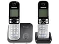 Miniatyrbild 5 av 5: Panasonic KX-TG6812 - Trådløs telefon med opkalds-ID - DECT\GAP - sort + ekstra telefonrør - Engelsk brugervejledning