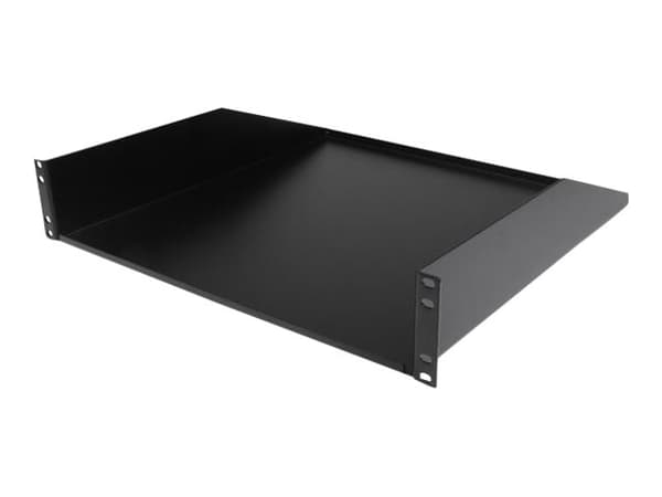 StarTech.com 2U Fixed Server Rack Mount Shelf, 22in Deep Steel Universal Cantilever Tray for 19" AV/Data/Network Equipment Rack with Cage Nuts & Scre