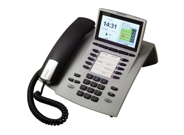 AGFEO ST 45, Analog telefon, 1000 poster, Namn och uppringnings-ID, Silver