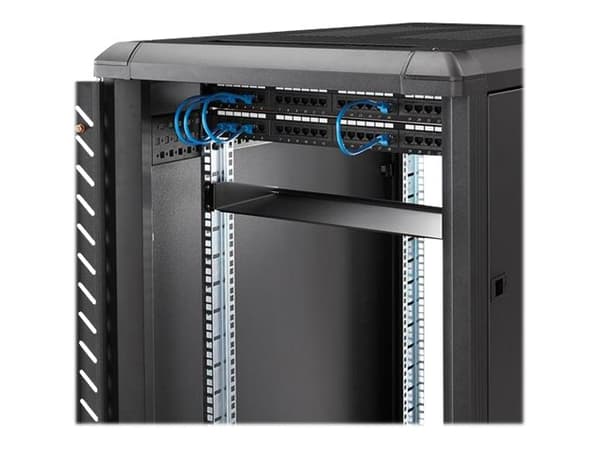 StarTech.com 1U Server Rack Cabinet Shelf, 7in Deep Fixed Cantilever Tray, Rackmount Shelf for 19" AV/Data/Network Equipment Enclosure with Cage Nuts