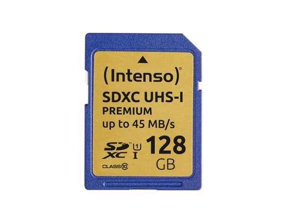 Intenso Premium - Flashminnekort - 128 GB - UHS Class 1 / Class10 - SDXC UHS-I