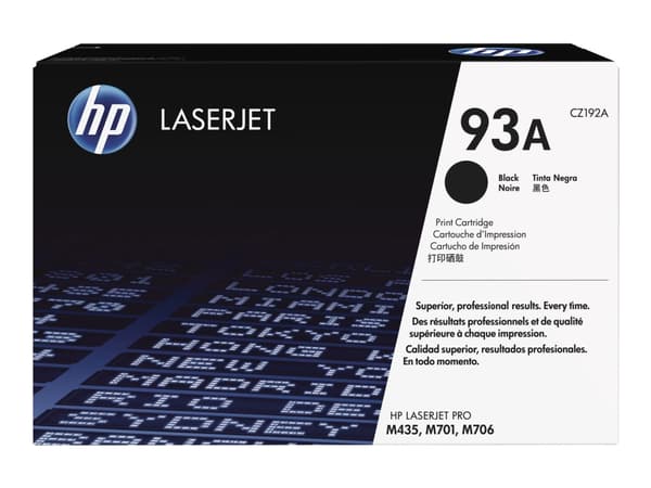 HP 93A - Svart - original - LaserJet - tonerkassett (CZ192A) - för LaserJet Pro M706n, MFP M435nw