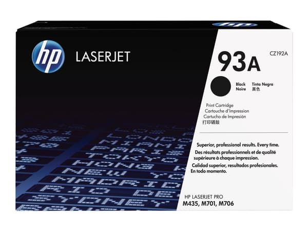 HP 93A - Svart - original - LaserJet - tonerkassett (CZ192A) - för LaserJet Pro M706n, MFP M435nw