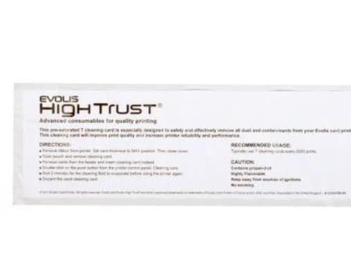 Evolis High Trust T' Card Cleaning Kit - Skriverrensekort (en pakke 10) - for Badgy 100, 1st Generation, 200; Evolis Primacy, Zenius