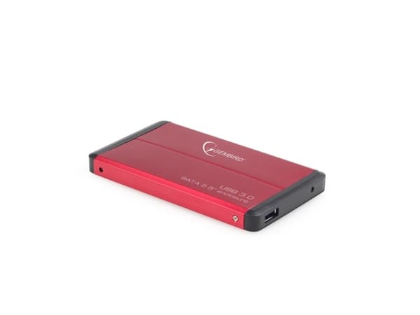 Gembird - Drevkabinett - 2.5" - SATA 3Gb/s - USB 3.0 - rød