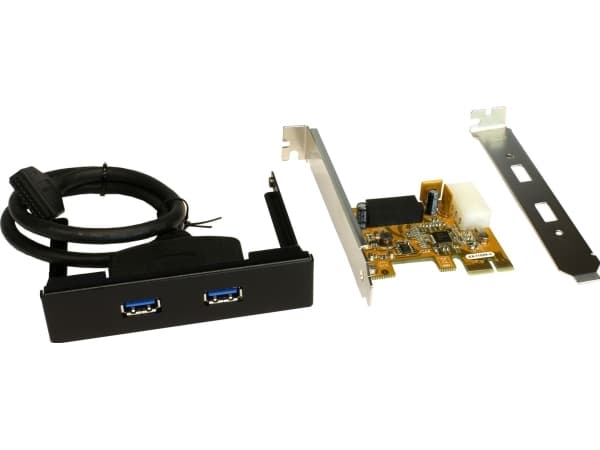 Exsys EX-11099- 2 - USB-adapter - PCIe USB 3.0 - for 8,90 cm (3,5") frontinstallasjon (EX-11099-2)