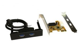 Exsys EX-11099- 2 - USB-adapter - PCIe USB 3.0 - for 8,90 cm (3,5") frontinstallasjon (EX-11099-2)