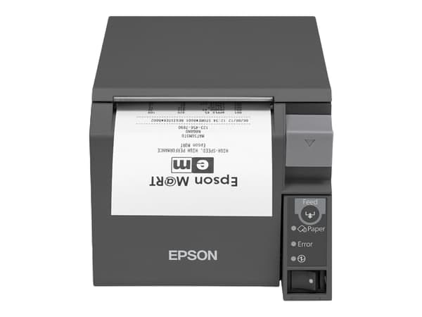 Epson TM T70II - Kvittoskrivare - termisk linje - Rulle (8 cm) - 180 x 180 dpi - upp till 250 mm/sek - USB 2.0, seriell, Bluetooth