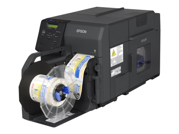 Epson ColorWorks TM-C7500 - Etikettskrivare - färg - bläckstråle - 112 mm (bredd) - 600 x 1200 dpi - upp till 300 mm/sek - USB 2.0, Gigabit LAN - kni