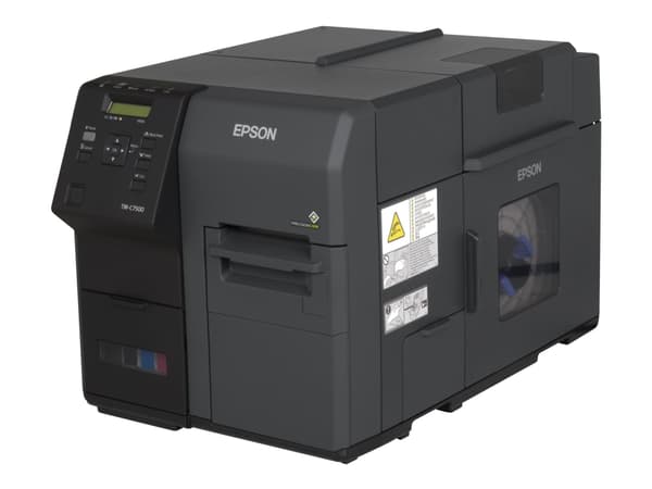 Epson ColorWorks TM-C7500 - Etikettskrivare - färg - bläckstråle - 112 mm (bredd) - 600 x 1200 dpi - upp till 300 mm/sek - USB 2.0, Gigabit LAN - kni