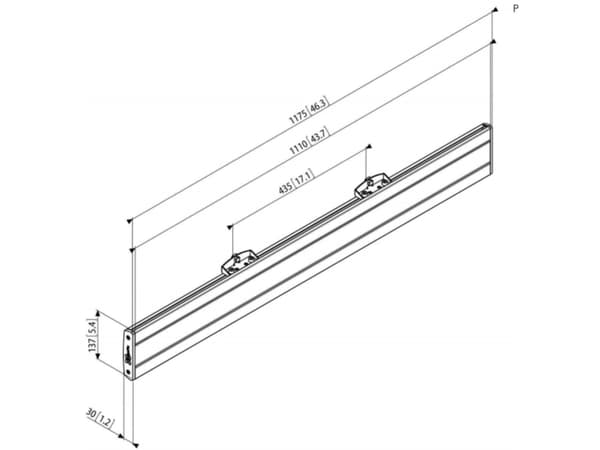Vogel's Professional Connect-it PFB 3411 - Monteringskomponent (gränssnittsstapel) - för LCD-display - aluminium - svart - väggmonterbar