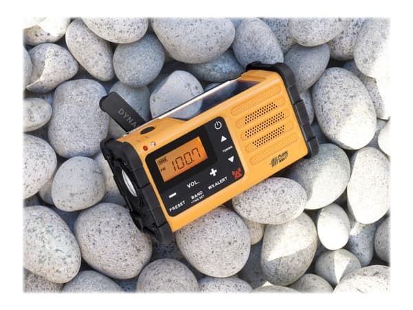 Sangean MMR-88 - (Ingen DAB funksjon!) - Utendørsradio med FM, AM (1018) & RDS - Batteriladefunksjon, Lommelykt, Oppladbar, Håndsveiv, Solcellepanel