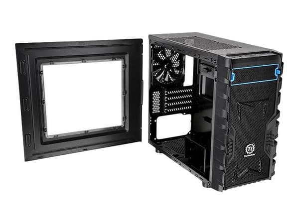 Thermaltake Versa H13 - Tower - mini ITX / micro ATX - sidepanel med vindu - ingen strømforsyning (PS/2) - svart - USB/lyd Sort