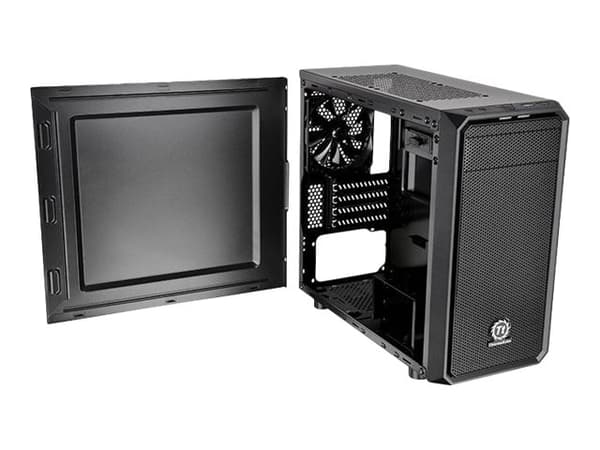 Thermaltake Versa H15 - Tower - micro ATX - ingen strømforsyning (PS/2) - svart - USB/lyd Sort