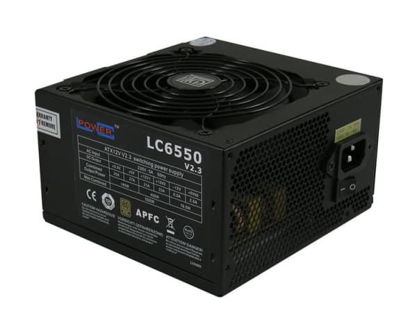 LC Power Super Silent Series LC6550 V2.2 - Strømforsyning (intern) - ATX12V 2.2 - 80 PLUS Bronze - AC 230 V - 550 watt - aktiv PFC