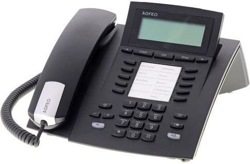 AGFEO ST 22, IP-telefon, Sort, Kablet håndsett, Bord/Vegg, 2 linjer, 1000 oppføringer