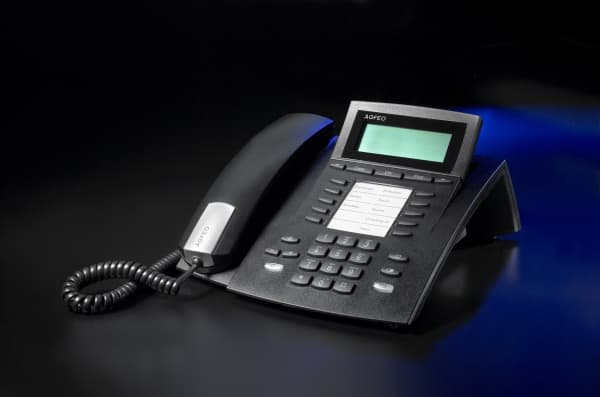 AGFEO ST 22, IP-telefon, Sort, Kablet håndsett, Bord/Vegg, 2 linjer, 1000 oppføringer