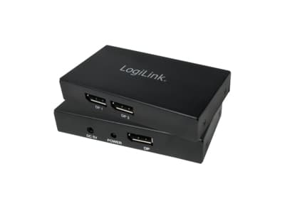 LogiLink CV0090, DisplayPort, 2x DisplayPort, 4096 x 2048 piksler, Sort, 5 V
