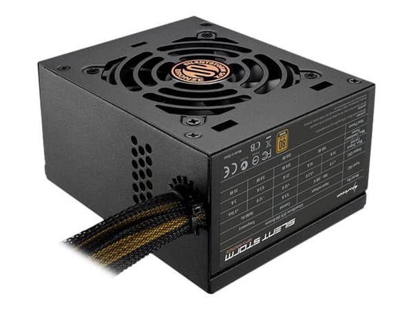 Sharkoon SilentStorm SFX 450 Bronze - Strømforsyning (intern) - SFX12V 3.2 - 80 PLUS Bronze - AC 100-240 V - 450 watt - aktiv PFC - svart Sort