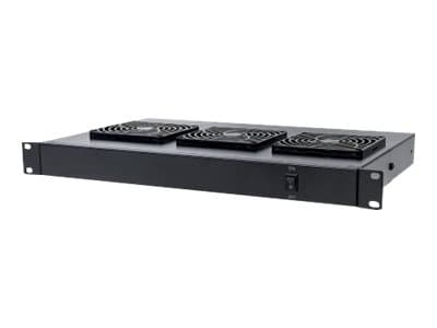 Intellinet 3-Fan Ventilation Unit for 19" Racks, 1U, Black - Fläktbricka för stativ - med 3 kylfläktar - AC 220/240 V - svart, RAL 9005 - 1U - 19"