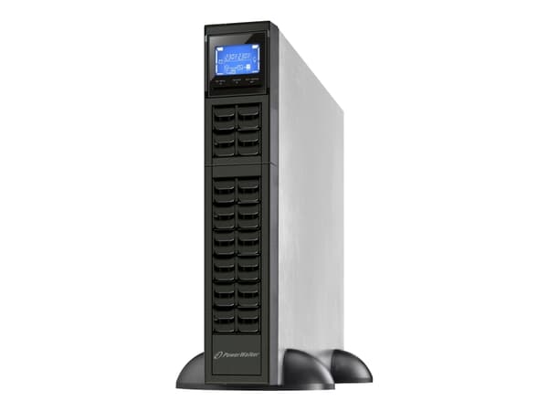 PowerWalker VFI 1000CRM LCD - UPS (rackmonterbar/ekstern) - 800 watt - 1000 VA - 9 Ah - RS-232, USB - utgangskontakter: 3 - 2U - 19" - svart