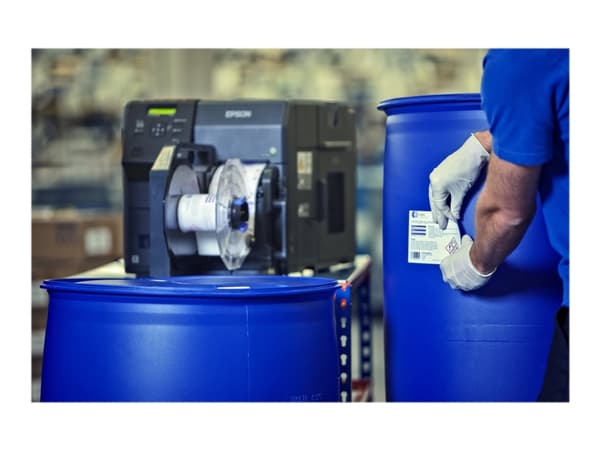 Epson ColorWorks TM-C7500G - Etikettskriver - farge - ink-jet - 112 mm (bredde) - 600 x 1200 dpi - inntil 300 mm/sek - USB 2.0, Gigabit LAN - kutter