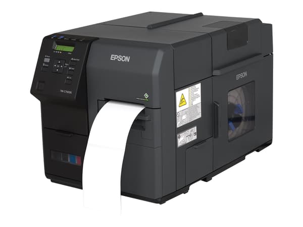 Epson ColorWorks TM-C7500G - Etikettskriver - farge - ink-jet - 112 mm (bredde) - 600 x 1200 dpi - inntil 300 mm/sek - USB 2.0, Gigabit LAN - kutter